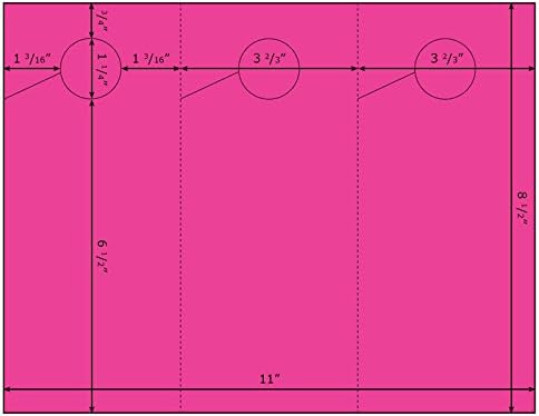 Door Hangers 3 Per Page - Perfed Circle - Popping Pink (250 sheets/750 door hangers)