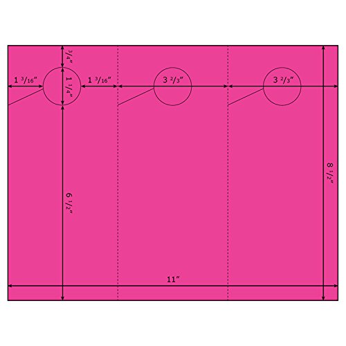 Door Hangers 3 Per Page - Perfed Circle - Popping Pink (250 sheets/750 door hangers)