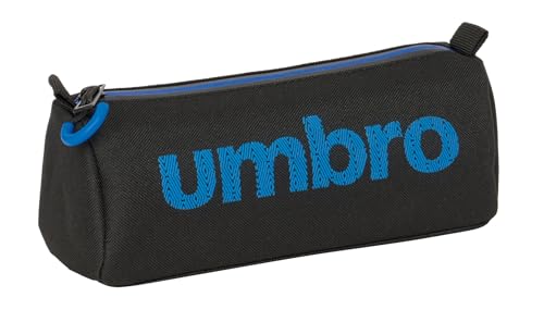 Safta Umbro Jet Black - Astuccio Con Cerniera E Scomparto Per Bambini, Astuccio Per Bambini, Ideale Per Bambini In Età Scolastica, Comodo E Versatile,
