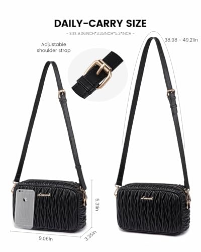 LOVEVOOK Quilted Crossbody Bags for Women, Small Trendy Leather Purse, Crossbody Purse with Adjustable Strap for Gift3