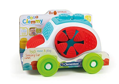 Clementoni - 17315 - Soft Clemmy - Tocca, Scopri E Guida Macchinina Sensoriale - Gioco Prima Infanzia Made In Italy - Mattoncini Costruzioni Morbide Per Bambini 6 - 36 Mesi - 100% Lavabile