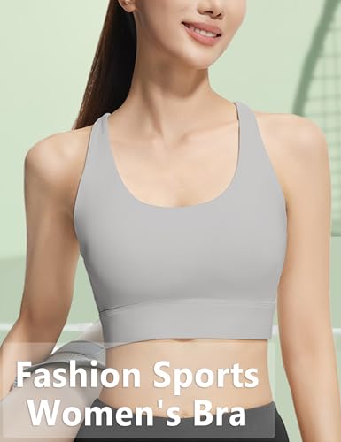 Image of Sports Bras for Women High Support, High Impact Push Up Criss Cross Back Padded Strappy Workout Running