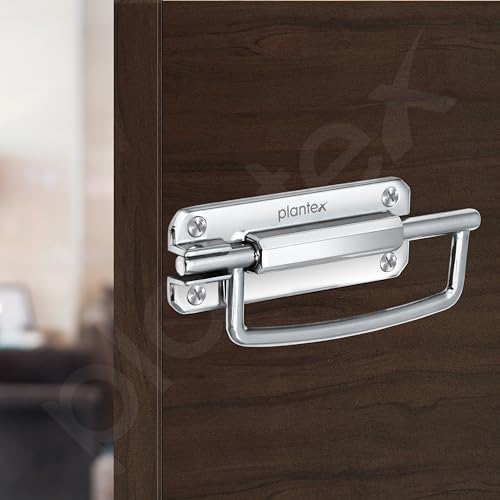 Image of Plantex Door Stopper /5 Inch Baby Latch Kadi /Door Latch for Bathroom /Door Lock for Home /Office Doors - Pack of 1 (Chrome)