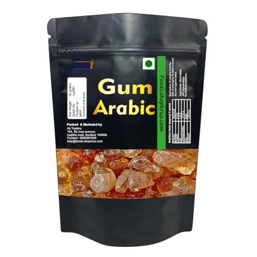 foods.shopkruz Acacia Edible Gum 15-20mm | Babool Gond For Ladoo | Kikar, Dink,Gum Arabic (100 Gram) | 100% Authentic, Food Grade, Pure & Fresh.
