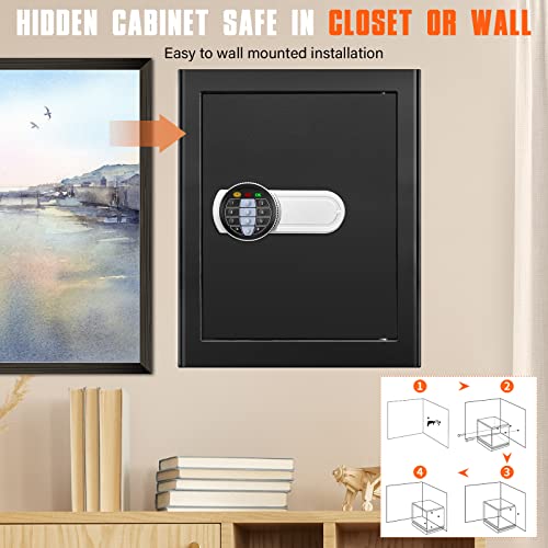 2.3 Cu Ft Large Fireproof Safe Box With Fireproof Document Bag, Anti-Theft Home Safe With Combination Lock And Removable Shelf, Fireproof Document Safe For Home Firearm Cash Jewelry Medicines #TOP6