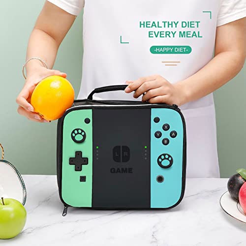 Insulated Lunch Box For Boys Girls, Game Lunch Bag For Work Office Travel Picnic Hiking Beach, Waterproof Leakproof Portable Fits Most Lunch Bento Boxes #TOP3
