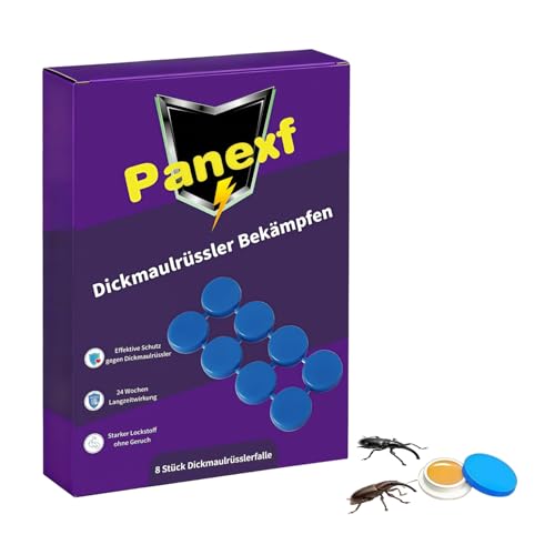 Panexf Trampa de feromonas de Dickmaulrussler (8 unidades, sin químicos, para atrapar insectos sin veneno)