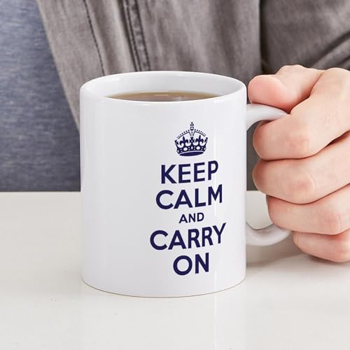 Taza de Cerámica CafePress Keep Calm & Carry On 11 oz miniatura 6