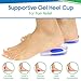 ViveSole Gel Heel Cups (Pair) - Silicone Cushion Insert Pads for Pain Relief, Plantar Fasciitis, Heel Spurs, Shoes, Achilles Treatment - Foot Comfort Support Protectors for Women, Men (Blue, Large)