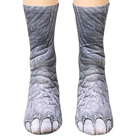 xywlwoer Animal Paw Socks Crazy Elephant Paw Socks Novelty 3D Animal Socks Funny Gag Gifts for White Elephant Gift Exchange Cover