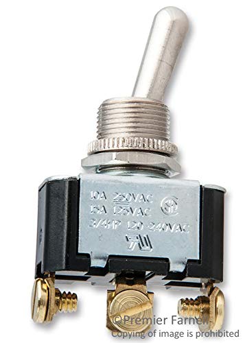2FB54-73 - Toggle Switch, On-On, SPDT, Non Illuminated, F Series, 10 A, (Pack of 10)