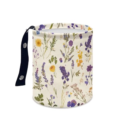 Image of 1pc Printed Car Trash Can, Flower Kitchen Camping Trash Can,Waterproof Trash Can, Women's Car Accessories, Car Seat Back Use Car Interior Accessory Storage Bag