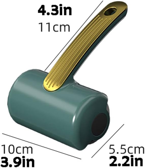 Extra Sticky Lint Roller for Pet Hair, 60 Sheet Per Roller, Portable Travel Reusable Dog & Cat Hair Remover for Couch Rodillo quitapelusas Fur Removal Tool(Color:Green)