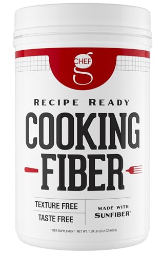 CAVU NUTRITION Chef G's Cooking Fiber (90 Serving) - Made with Sunfiber® | No Taste, Odor, or Grit | All Natural & Gluten Free | Low FODMAP, Certified Glyphosate Residue Free, Vegan