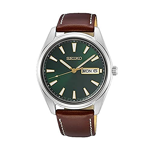 Seiko Analog Model Clock Neo Classic Sur449P1 Double Calendar Brand