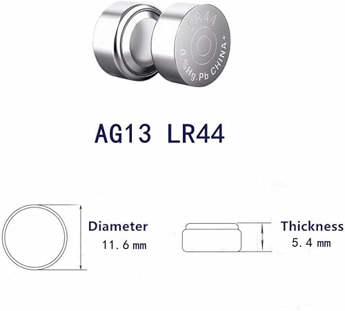 Miniatura 3 de Nightkonic 10 unidades  LR44 AG13 357 SR44 A76 303 Batería de 1.5 V con botón de celda de moneda