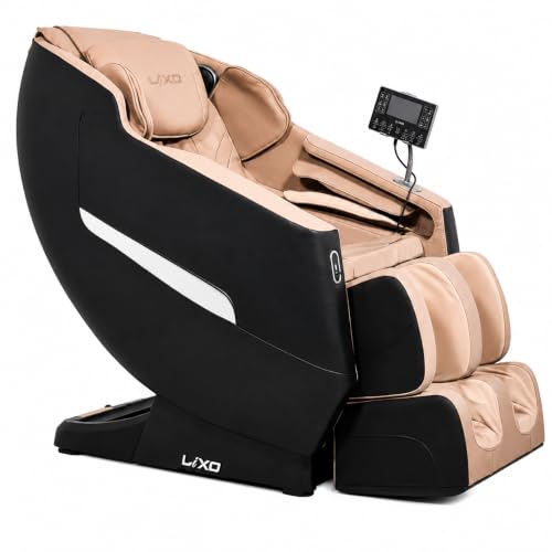 Image of Lixo Massage Chair-LI4400A, Comfort with 22 Auto Wellness Programs, 4 Innovative Features, Rotary Switch, Bluetooth & LCD Screen | Prime Triple-Core Massage Chair for Full Body (LI4400A Brown+Black)