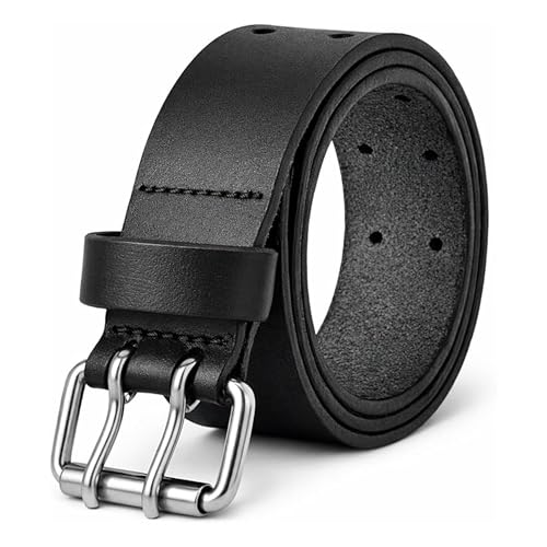PBF Leather Gun Belt for Men - 1.5" Concealed Carry Belt - Heavy Duty & Durable, Black