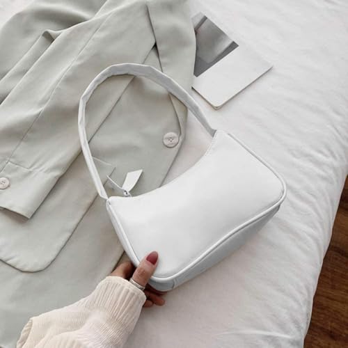 Women's Shoulder Bag, Retro PU Leather Shoulder Bag, Women's, Fashion Underarm, ' Armpit Handbags (White), ', Christmas Decor2