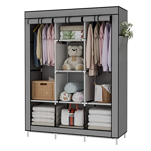 Guarda Roupa Portatil Para Armazenamento de Roupas com Prateleiras Guarda Roupa à Prova de Água e Po