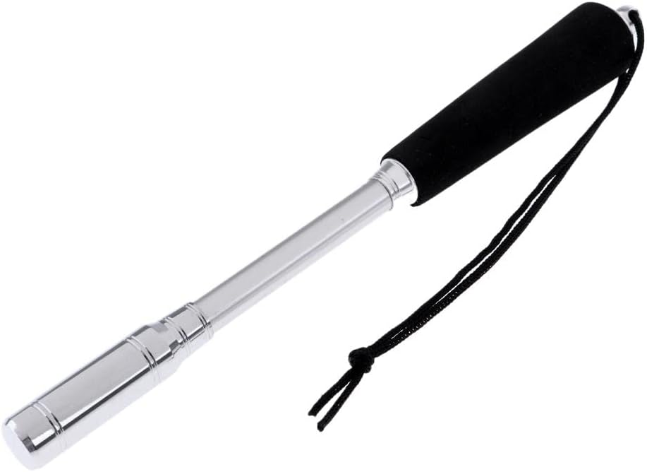 Stainless Steel Fish Priest with EVA Handle, Perfect Tool for Calming Down Struggling Trout, Includes Lanyard for Bass Fly Fishing Enthusiasts, 9.4inch, Silver