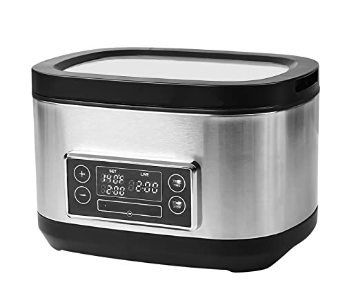 Mono-Gatari Stainless Steel Sous Vide, Sous Vide Precision Cooker, 8 Quart Sous Vide Cooker With Led Touchscreen,Ultra-Quiet Fast-Heating Immersion Circulator Precise Cooker With Accurate Temperature And Timer Control,Water Bath Cooker With Recipes And Rack For Steak/Seadfood/Poultry/Vegetables #TOP1
