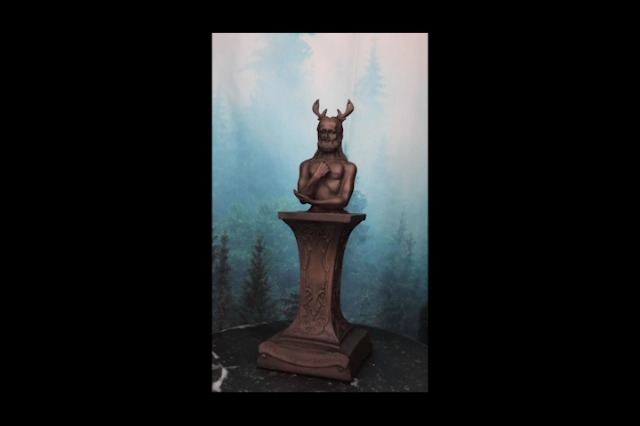Estatua decorativa Dios Cornudo Masculino Wicca 12.5 in miniatura 7
