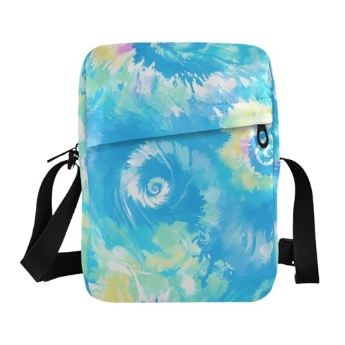 KLL Vibrant Tie-dye Color Explosion Design mens messenger bag crossbody Vegan Leather shoulder bag men Shopping Shoulder Hand Bag For Woman