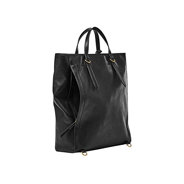 Fossil Women's Camilla Leather Convertible Backpack Purse Handbag, Black (Model: ZB7517001)