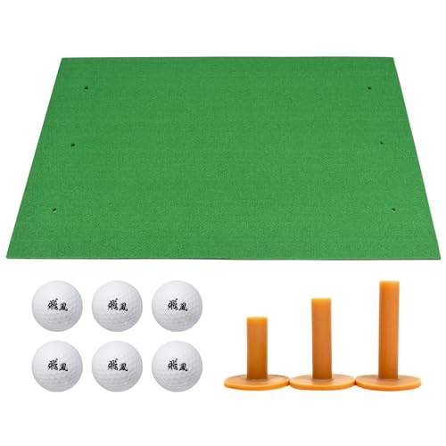 GolfStyle 本格派 ゴルフマット ゴルフ 練習用 マット 大型 人工芝 プロ 家庭用 室内 屋外 TPR 100×150cm Cセット