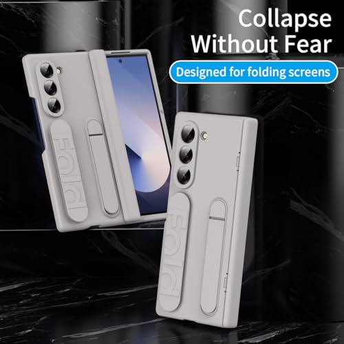Protection Galaxy Fold 6 coque anti-chute avec dragonne et support - Or