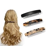 【Design élégant, choix variés】 Son design rectangulaire simple et élégant est disponible dans une variété de motifs et de couleurs, tels que l'imitation écaille de tortue classique, le noir pur et des motifs colorés, pour répondre à tous vos besoins. Que ce soit pour vos sorties quotidiennes ou les occasions spéciales, elle apporte une touche d'élégance à votre coiffure, sublimant votre style et vous permettant d'affirmer votre charme unique en toute circonstance.