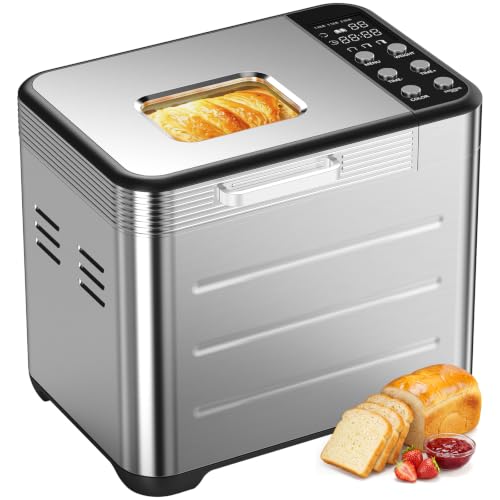 Image of NEWBULIG 21-IN-1 Bread Maker, Automatic Bread Machine, Stainless Steel