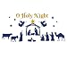 Collections Etc Nativity Scene Christmas Garage Door Magnet with Angles, Starts, Gold and Blue