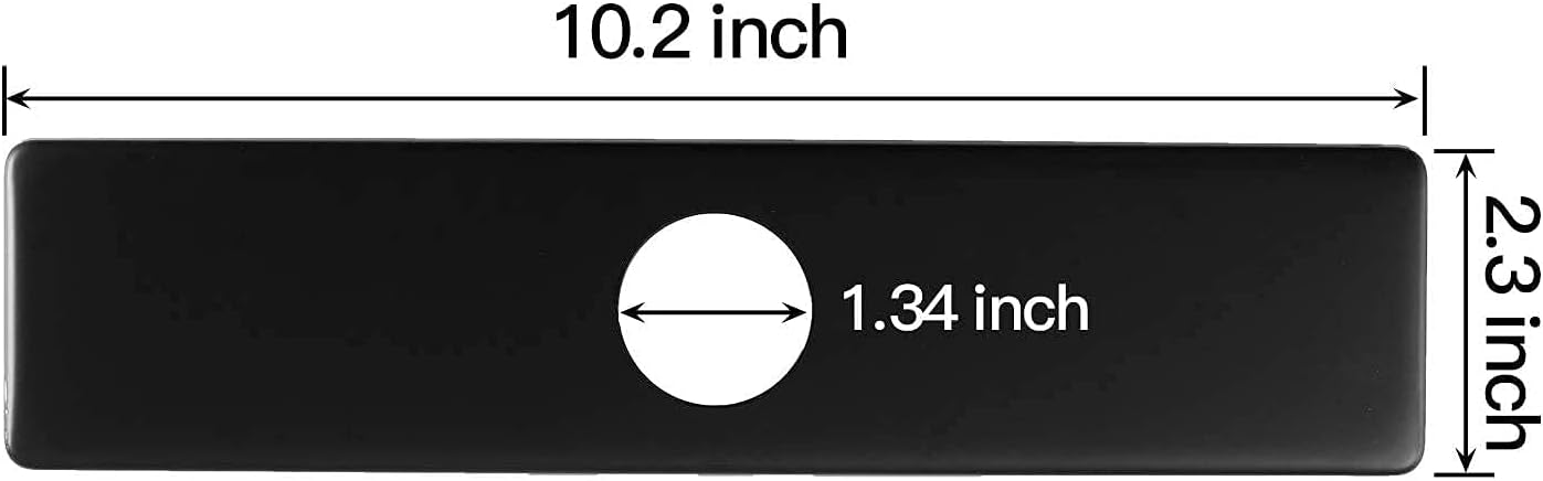 Homevacious Black Bathroom Faucet Matte Waterfall Sink Farmhouse Vanity with Pop Up Drain Bundle Hole Cover Deck Plate Escutcheon