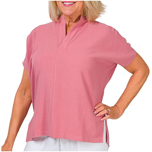 Jofit Apparel Women's Athletic Clothing Sunshine Top For Golf & Tennis, Size Large, Dusty Rose #TOP13