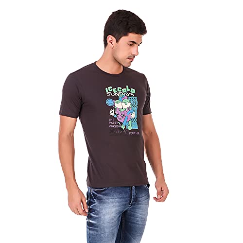 Image of Stories.Label Cotton Printed T-Shirts for Men in Regular Fit and Round Neck