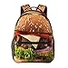 Mochila de doble hamburguesa para niños, niñas, estudiantes, mochila escolar, mochila ligera para computadora portátil, mochilas de hombro de dibujos animados, moda informal, novedad, mochila de oci
