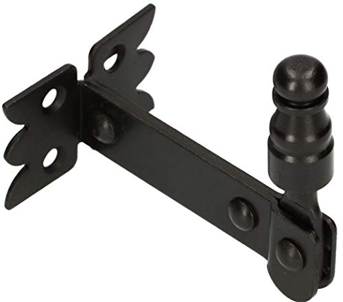 KOTARBAU® Fensterladenhalter 68 mm Einschrauben Fensterhalter Klappladenhalter Fensterladen Fenster Feststeller Pulverbeschichtet Schwarz Stahl