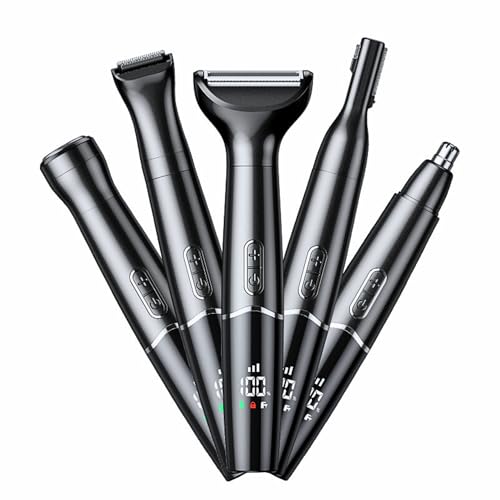 RFSCDI 5-in-1 Rechargeable Waterproof Nose & Ear Trimmer