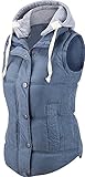 For G and PL Women Slim Puffer Padded Zipper Vest