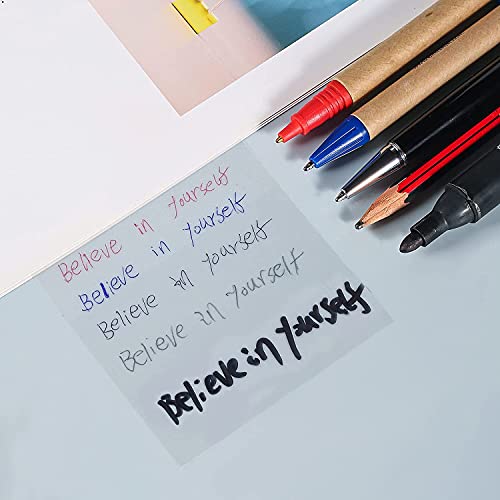 100pcs Transparent Sticky Notes Self-Stick Note Pads, Clear Notes 75mm*75mm Transparent Self Adhesive Removable Perfect for Studying and Writing in Text Books and Office