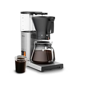 KRUPS Essential Brewer 8 Cup Drip Coffee Maker Machine SCA-Certified, Blooming Technology, Barista-Quality, Pour-Over Coffee Machine, Easy to Clean Dishwasher Safe,Stainless Steel Design, Silver