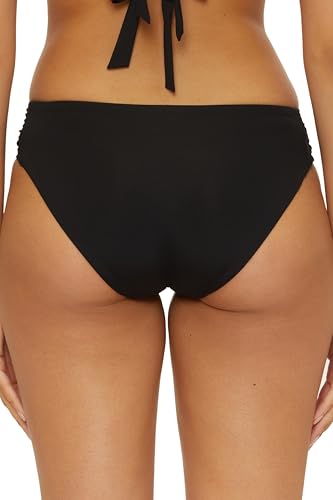 Women's Buckle Up Shirred Bikini Bottom, Cheeky Coverage, Swimwear Separates2