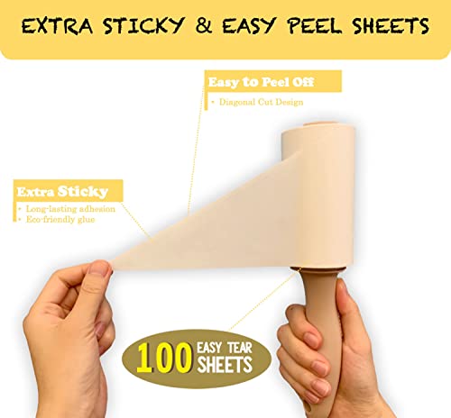 Large Surface Lint Roller Extra Sticky With Extendable Long Handle Dust-Proof Cover 6.3'' Wider 240 Sheets, Lint Rollers For Pet Hair Extra Sticky 400 Sheets #TOP4