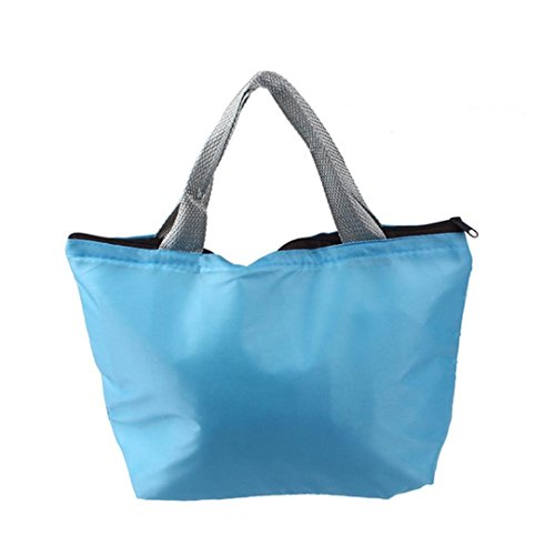 Lunch Bag, Franterd Waterproof Portable Food Storage Box Tote Insulated Picnic Bags (Blue) #TOP4