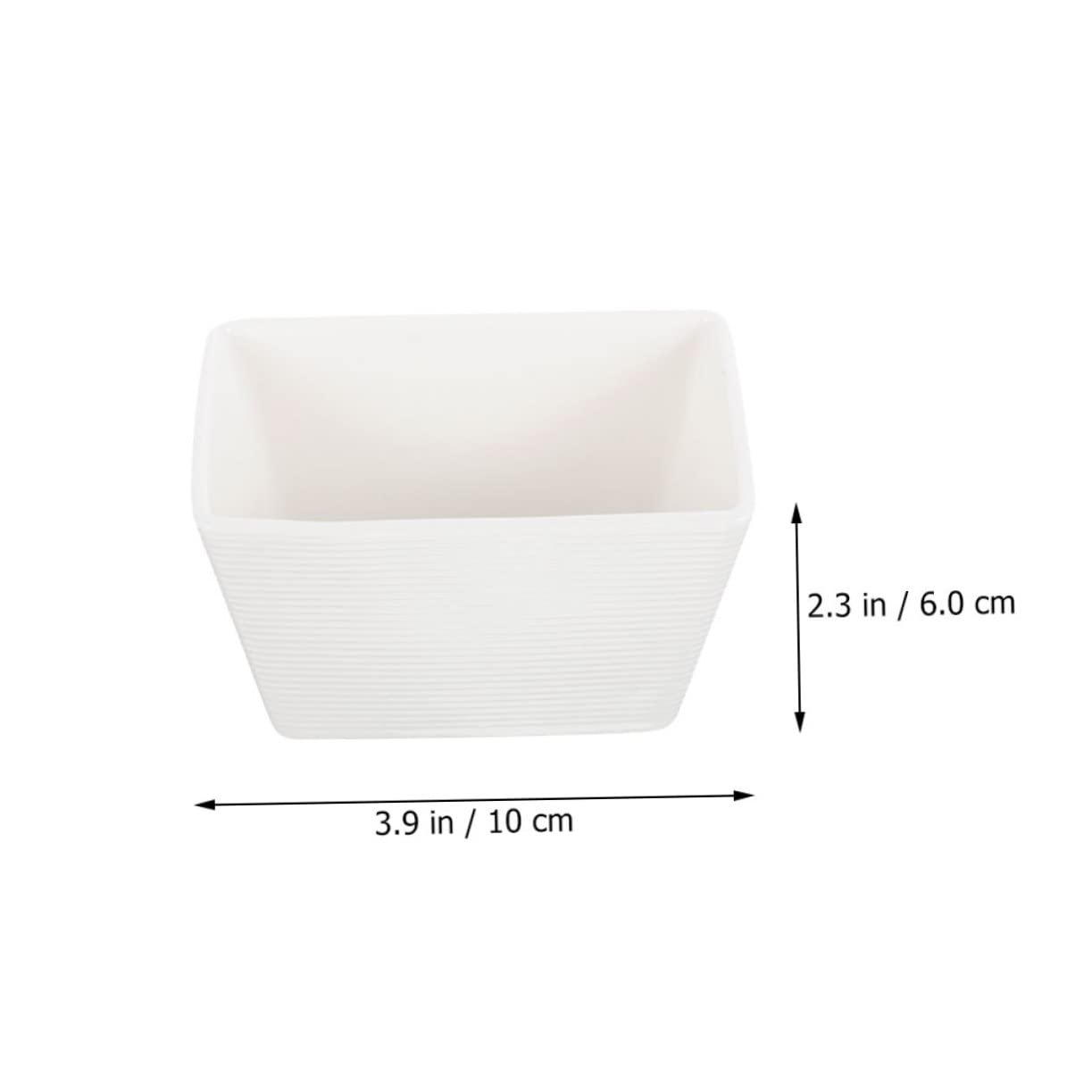 PRETYZOOM Ceramic Sugar Packet Holder Tea Bag Organizer Set of 2 White Striped Sturdy Design Space-saving for Kitchen Counter