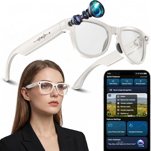 AI Smart Glasses with Camera Translator Voice Assistant UV Protection