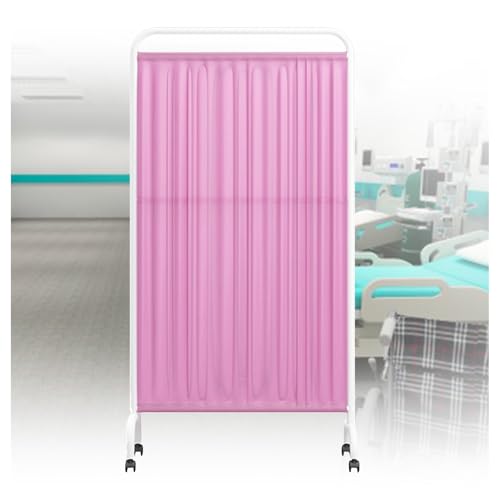 Paravent médical 5 panneaux roulant marron cloison hauteur 1m80 - 2