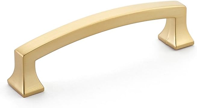 Schaub Menlo Park Collection 4 in. (102mm) Arched Pull, Signature Satin Brass - 542-SSB